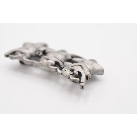 Vintage Ballet Dancing Pigs Pin Brooch Olivia Pig Ballerina Chunky NOS 80s BinA6 - Picture 7 of 12